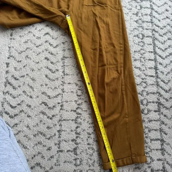 Carly Jean Los Angeles "Reid" Paperbag Pants - Pecan Brown Size Small - Picture 8 of 8